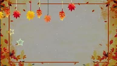 美丽金黄色秋季时节片头视频的预览图